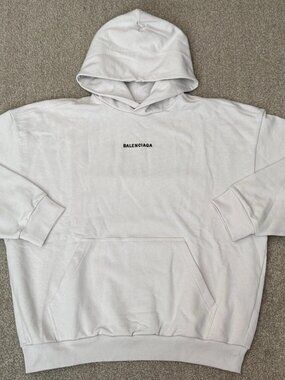 Balenciaga Back Medium Fit Hoodie off white sz XS